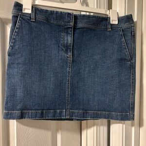 LOFT Classic Blue Denim Mini Skirt Size 8